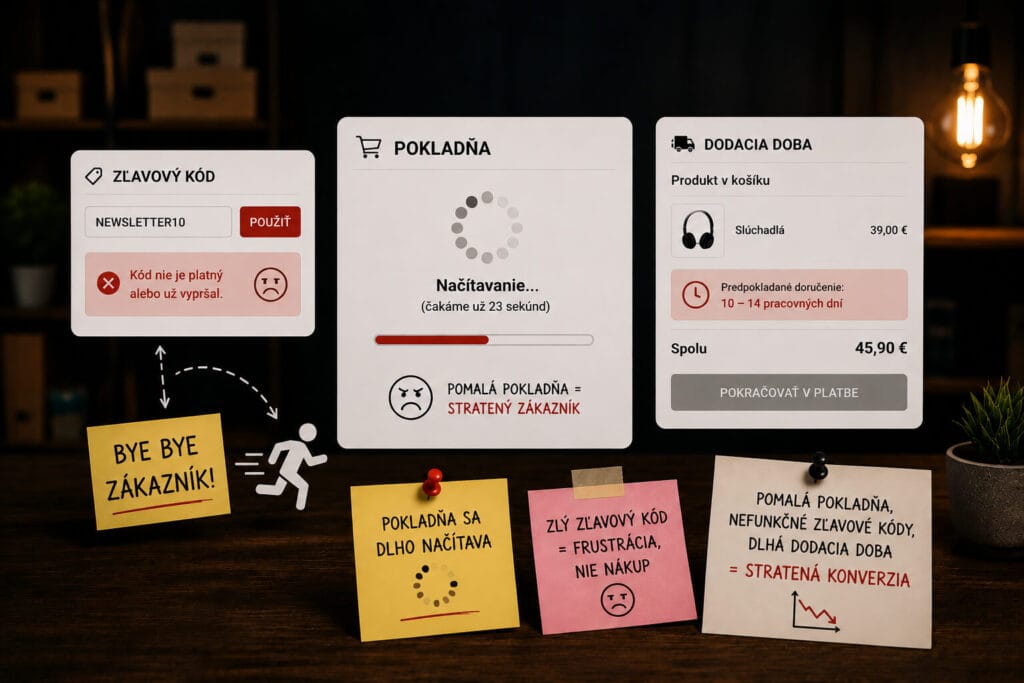 Chýbajúci spôsob dopravy či možnosť platby - dôvod na opustenie košíka